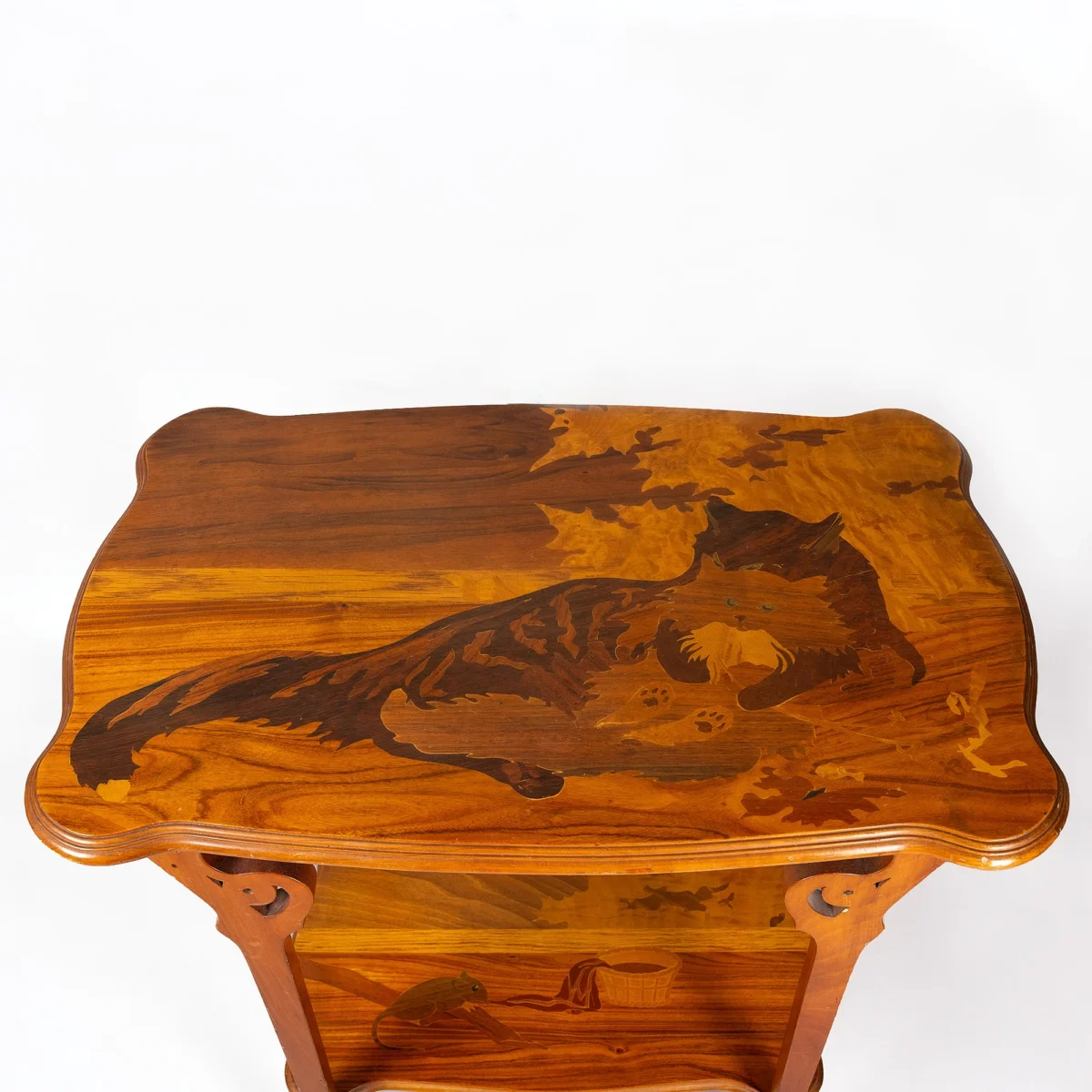 Rare Art Nouveau Marquetry Side Table - Image 2