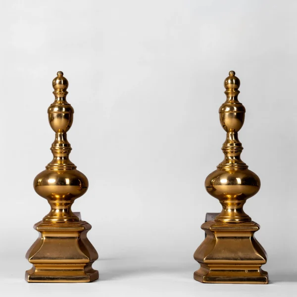 Brass and Cast Iron Firedogs (andirons)