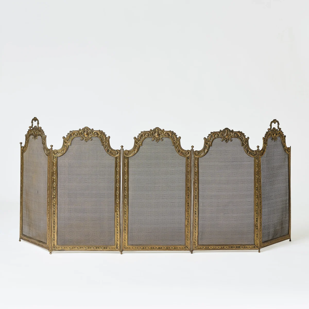 Brass Framed Antique Metal Fire Screen - Image 2