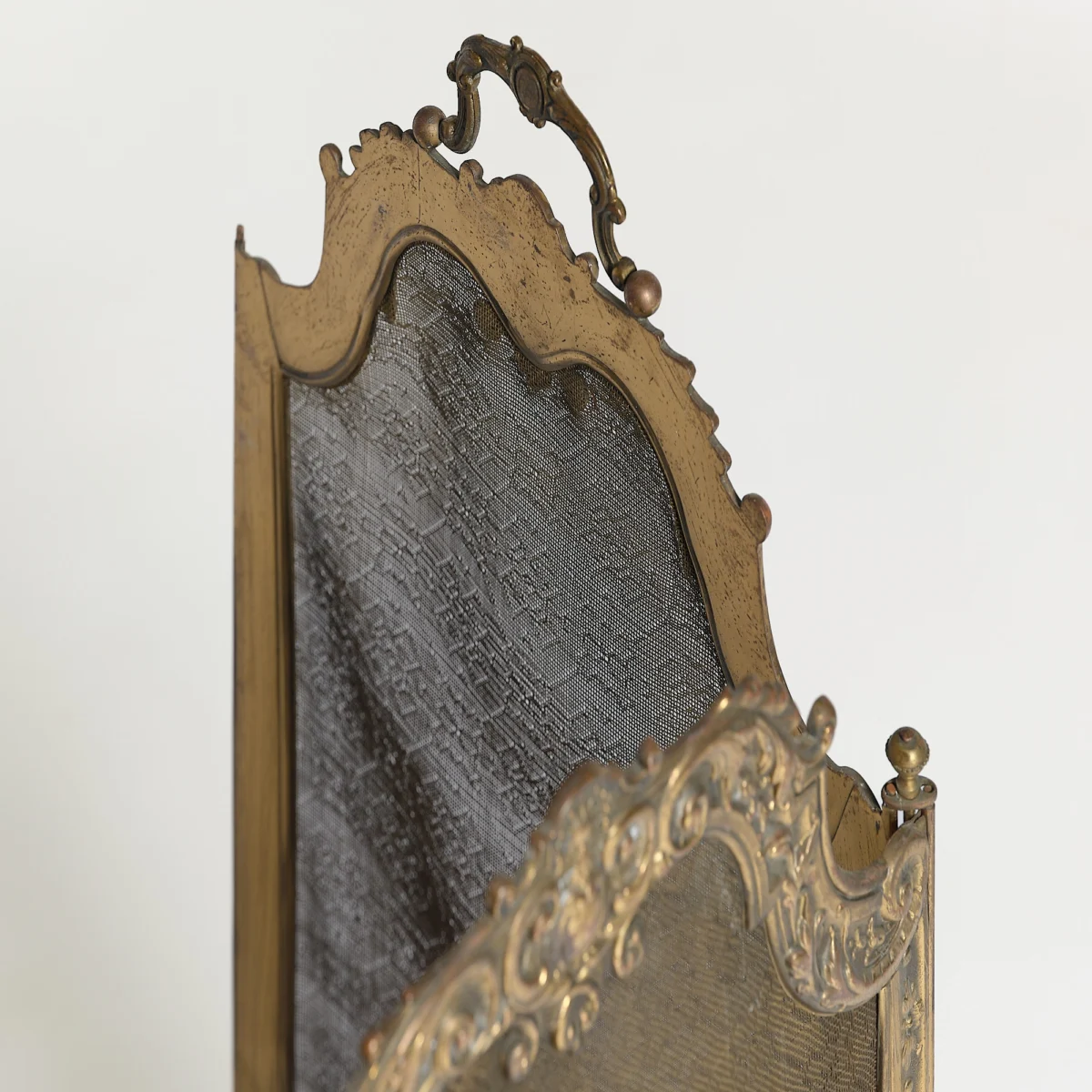 Brass Framed Antique Metal Fire Screen - Image 5