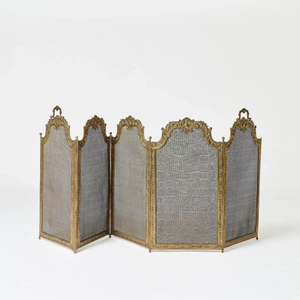 Brass Framed Antique Metal Fire Screen