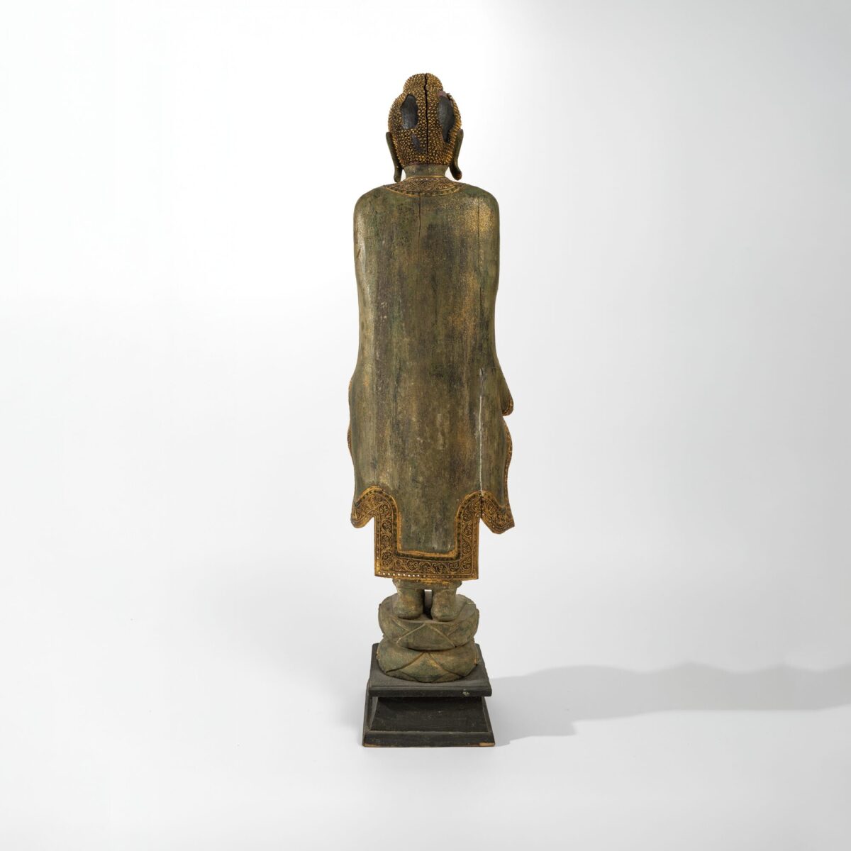 Tall Buddha Statue in Wood - Image 2