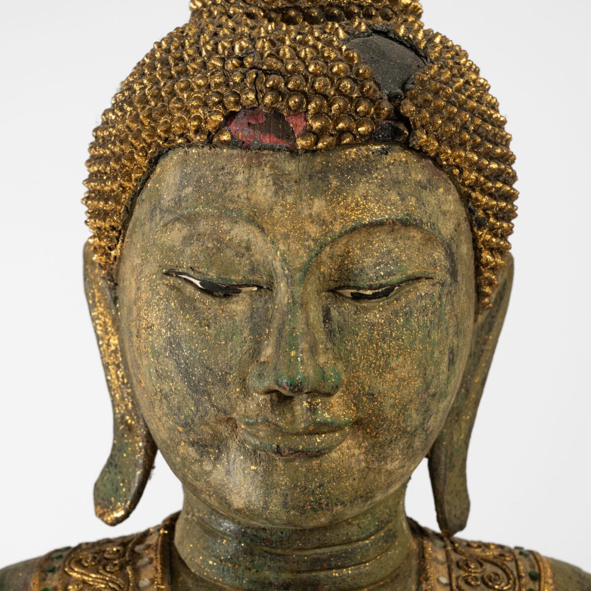 Tall Buddha Statue in Wood - Image 5