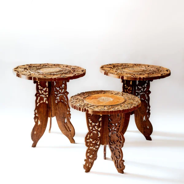 Carved Indian Kashmiri Tables