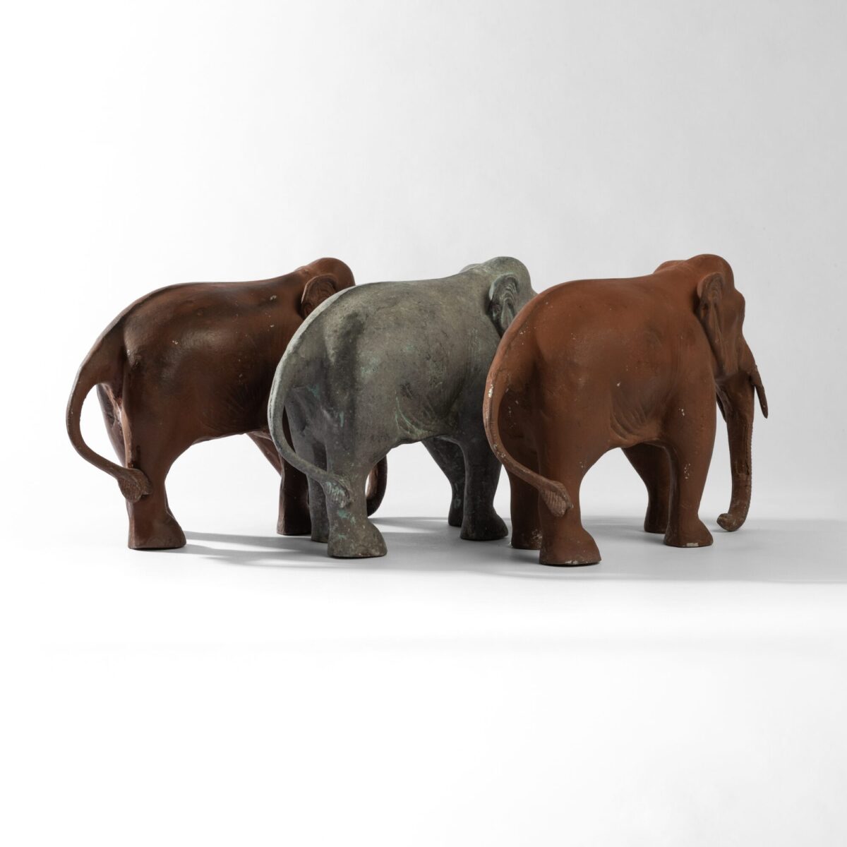 Metal Elephant Statues - Image 2