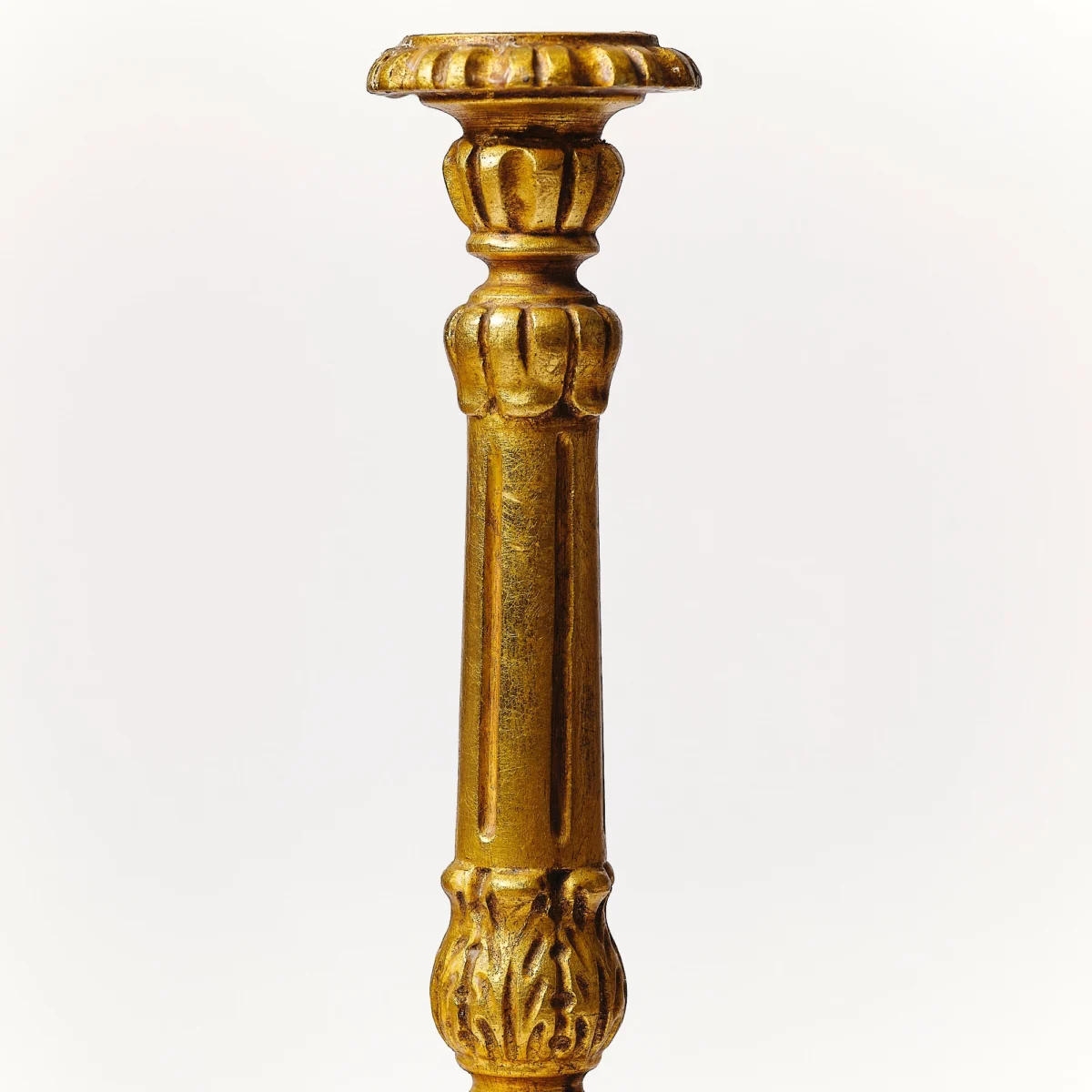 Gilt Wood Tall Candlestick - Image 2