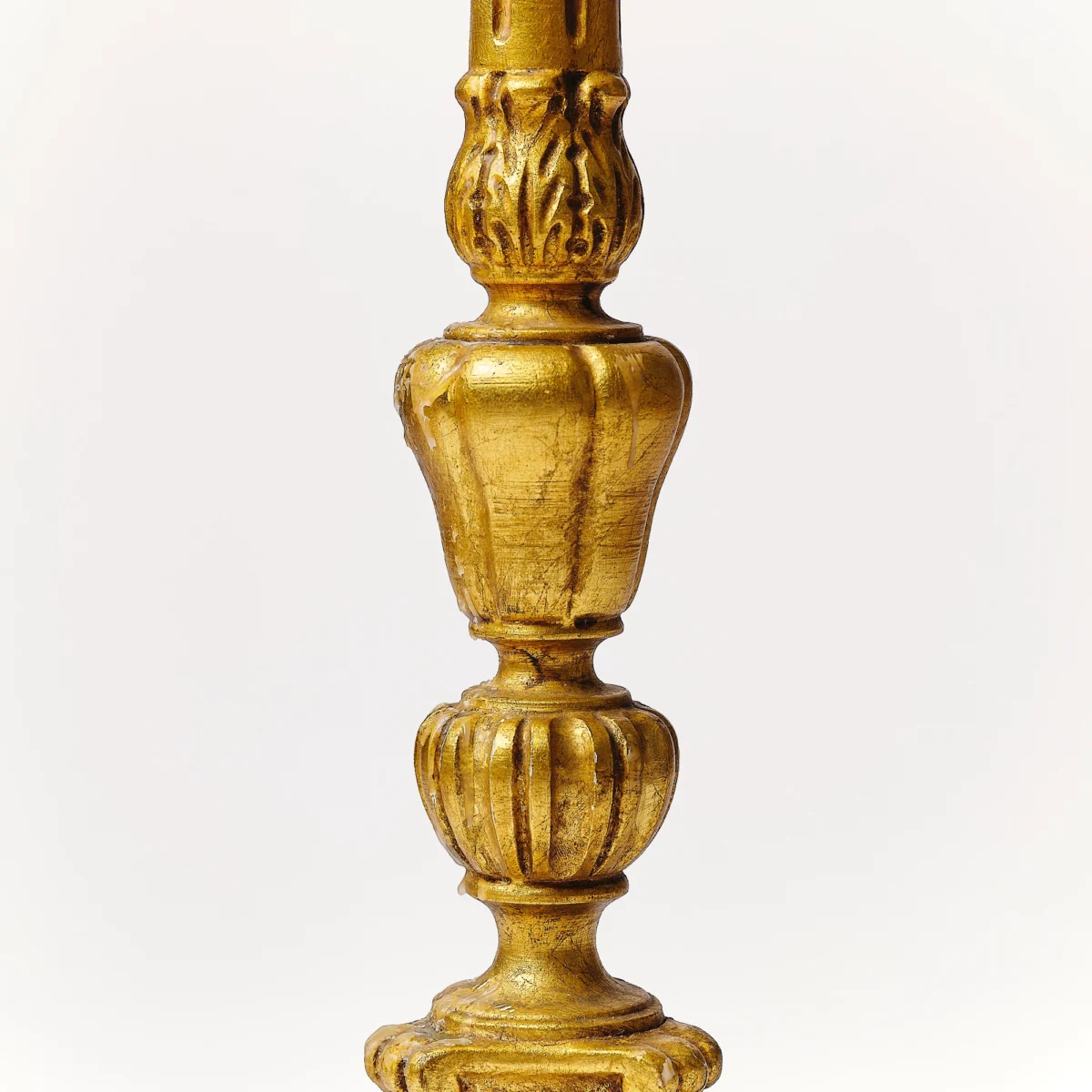 Gilt Wood Tall Candlestick - Image 4