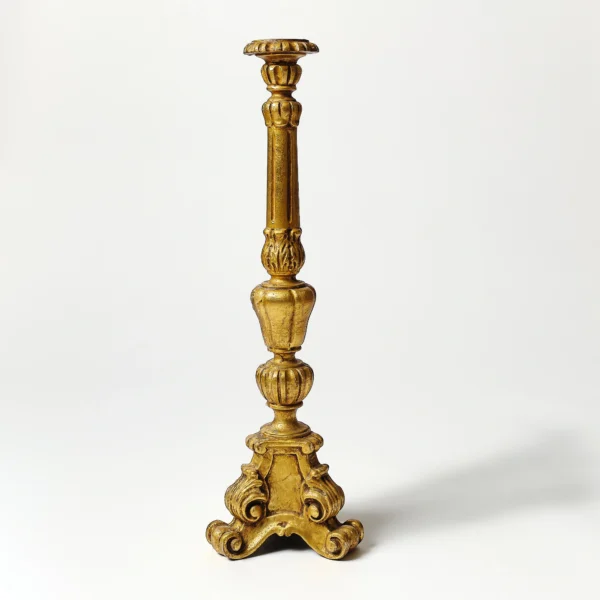 Gilt Wood Tall Candlestick