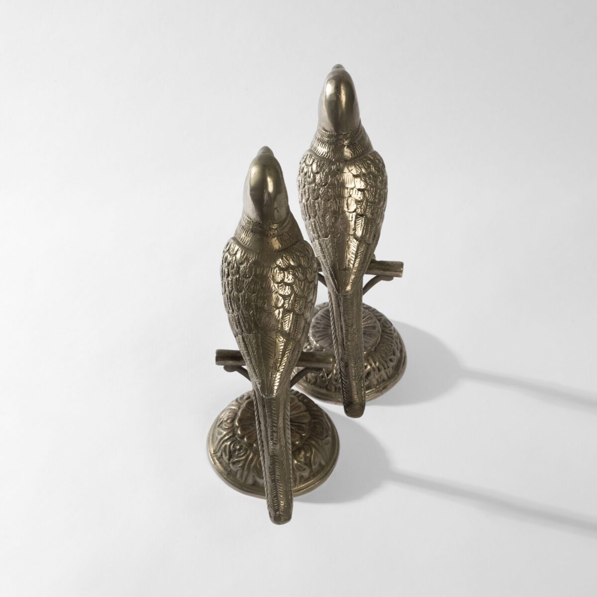 Pair of Metal Parrot Statues - Image 4