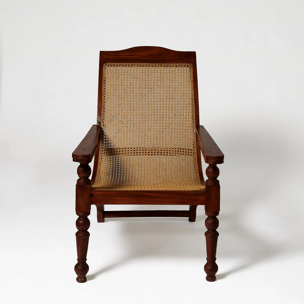 Wood and Cane Indian Plantation Chairs - Image 2