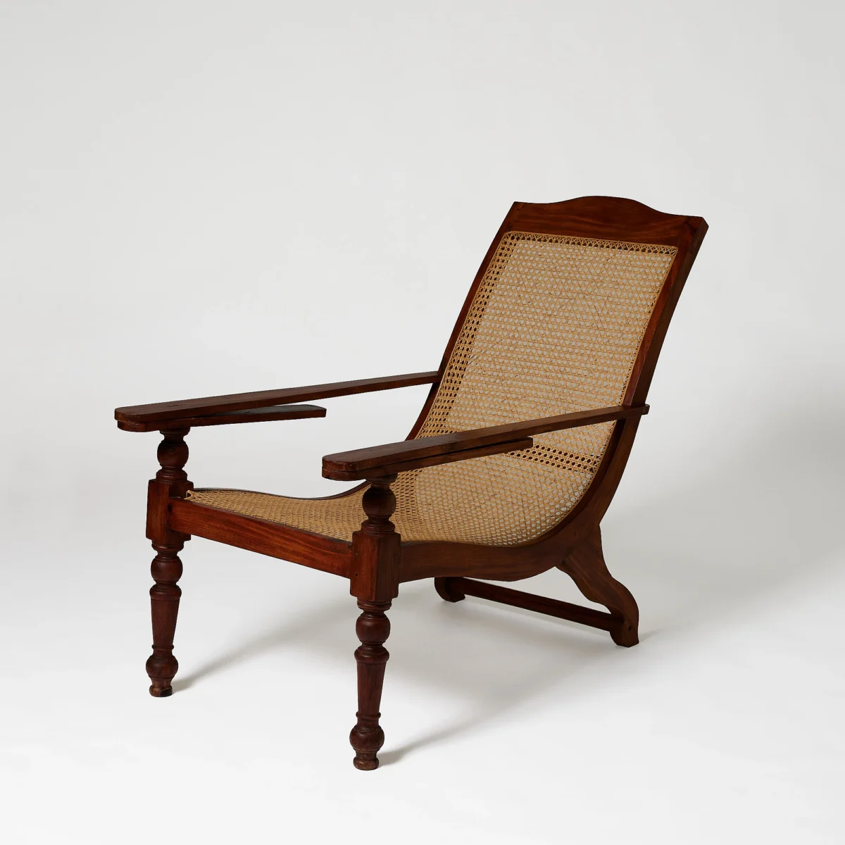 Wood and Cane Indian Plantation Chairs - Image 4