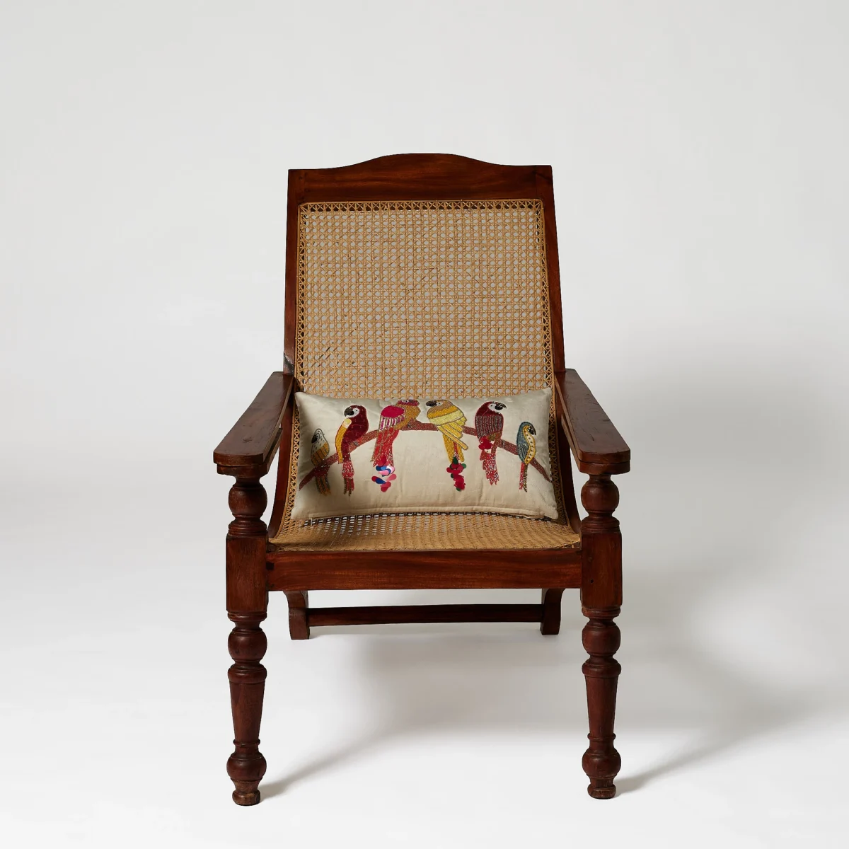 Wood and Cane Indian Plantation Chairs - Image 9