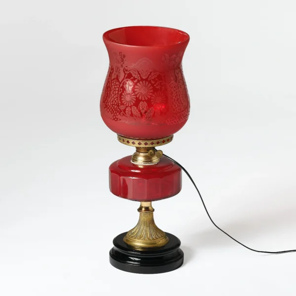 Vintage Glass Table Lamp