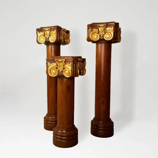 Solid Wood Carved Pedestals