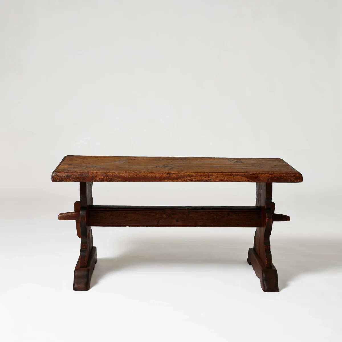 Wood Trestle table - Image 2