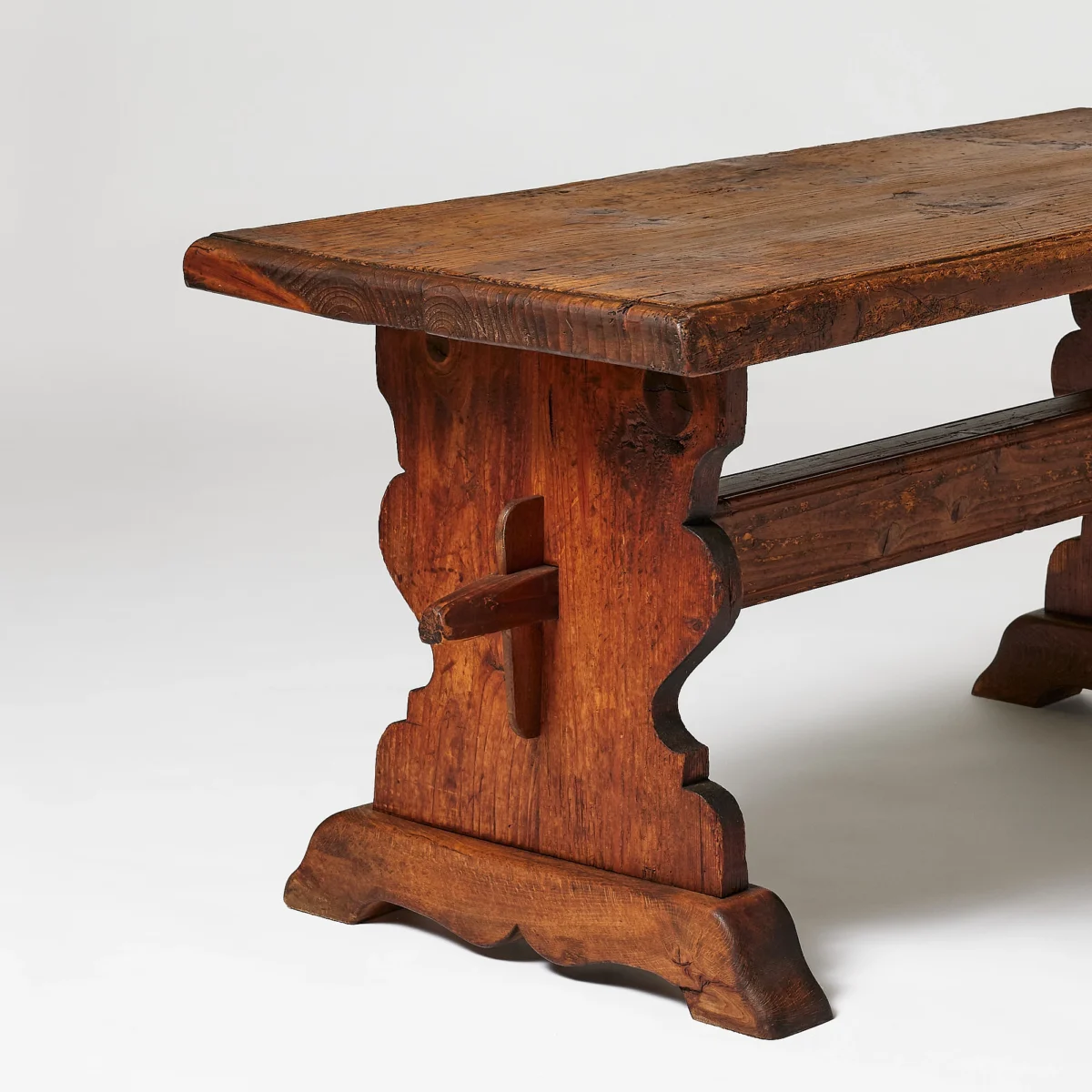 Wood Trestle table - Image 3