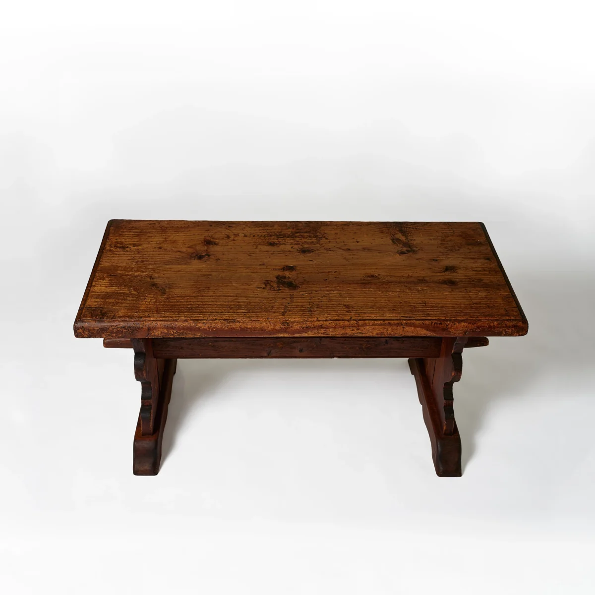 Wood Trestle table - Image 4