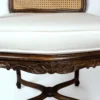 1980s Carved Wood and Cane Arm Chairs - Image 5