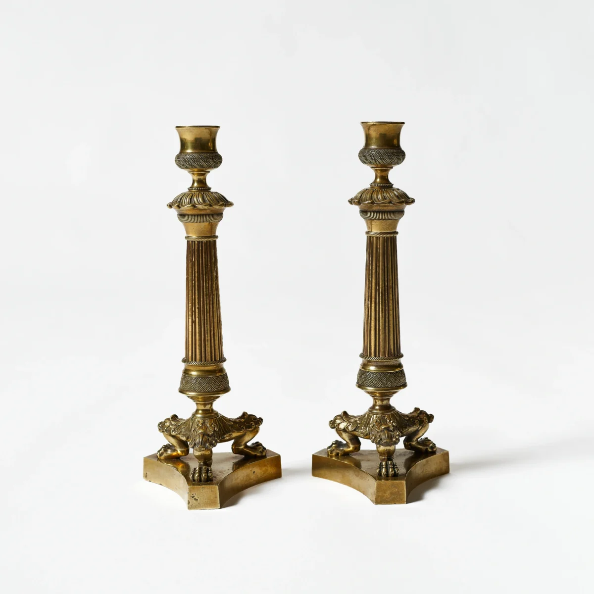 Vintage Brass Candlesticks from Europe