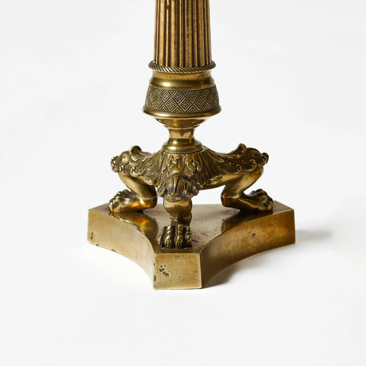 Vintage European Brass Candlesticks Pair - Image 2